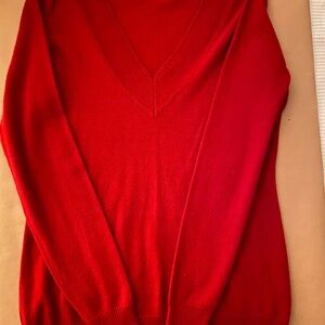 The Limited Red V-Neck Sweater